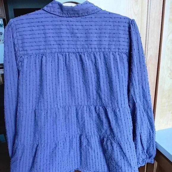 Christopher and Banks tiered cotton button front shirt size XL - Picture 4 of 6